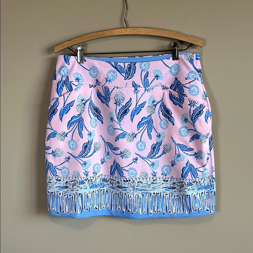 Lilly Pulitzer Pink & Blue Floral Mini Skirt